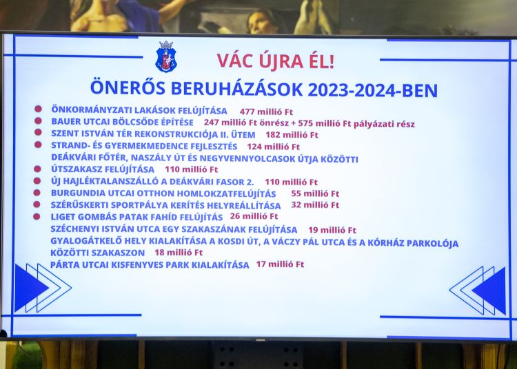 Vác újra él! Idén 1,3 milliárd forint jut a város fejlesztésére