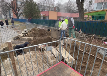 Csőtörés a Kölcsey utcában