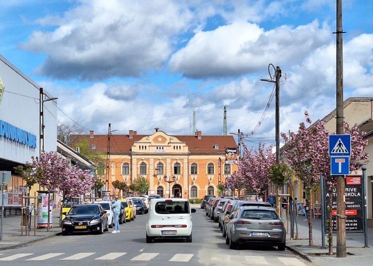Virágba borult Vác főutcája