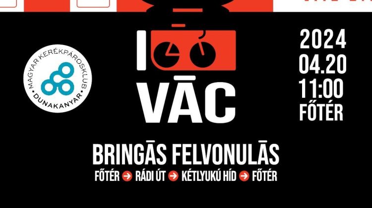 Kerékpáros felvonulás lesz Vácon