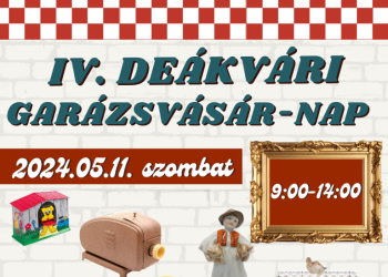 Szombaton Deákvár 30 pontján lesz garázsvásár