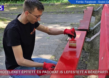 Rovarhoteleket telepített és padokat is lefestett a fideszes jelölt