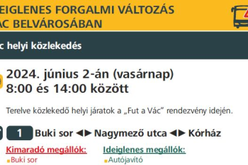 Vasárnap ideiglenes változások lesznek a buszjáratoknál