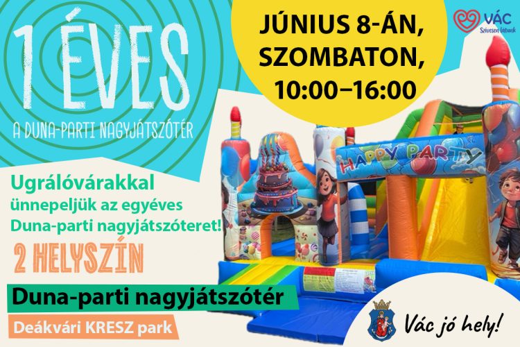 EGYÉVES A DUNA-PARTI NAGYJÁTSZÓTÉR