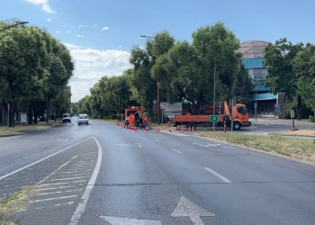 Félpályás útlezárás a Csányi körúton