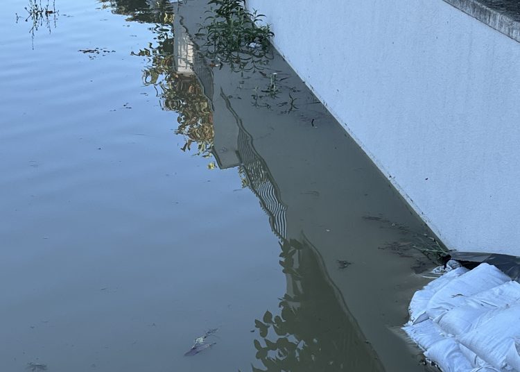 Galéria: ellenőrizték a gátat a tetőzés után