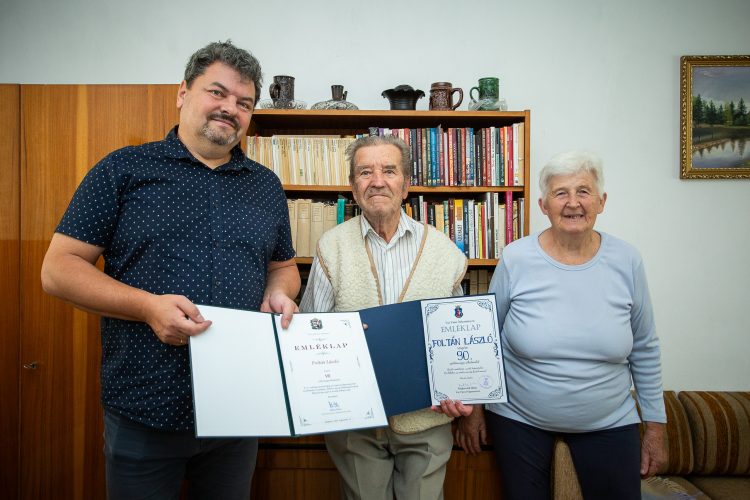90. születésnapja alkalmából felköszöntötték Foltán Lászlót