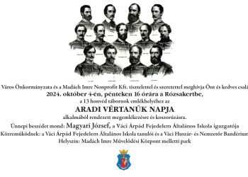 A Rózsakertben emlékezik a város az aradi vértanúkra