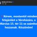 Mostantól minden felajánlást a Városházára várnak