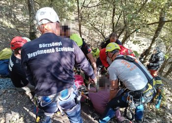 A váci hivatásos tűzoltók is részt vettek egy mentésben a Remete-barlangnál