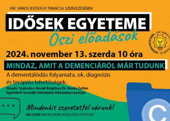 Újabb előadást tartanak az Idősek Egyetemén
