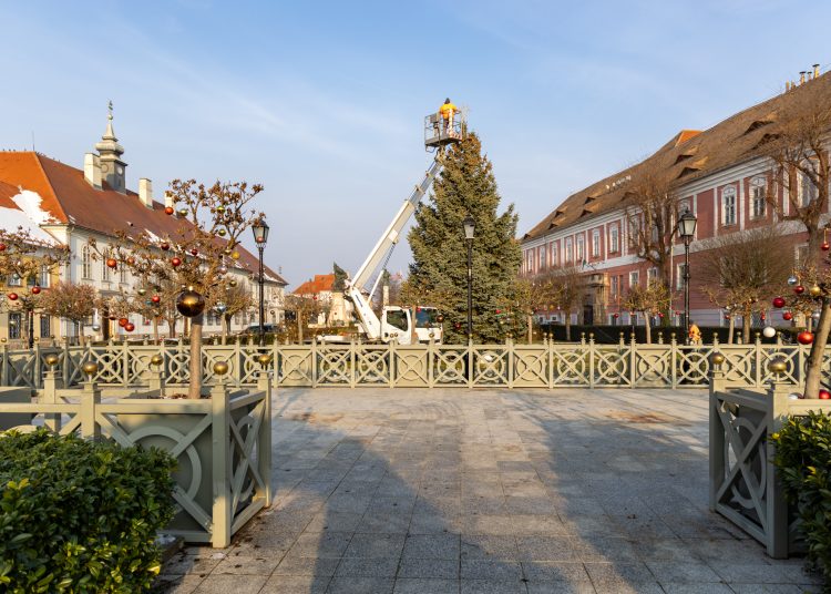 Nézegessen képeket a főtéri karácsonyfa díszítéséről! – galéria