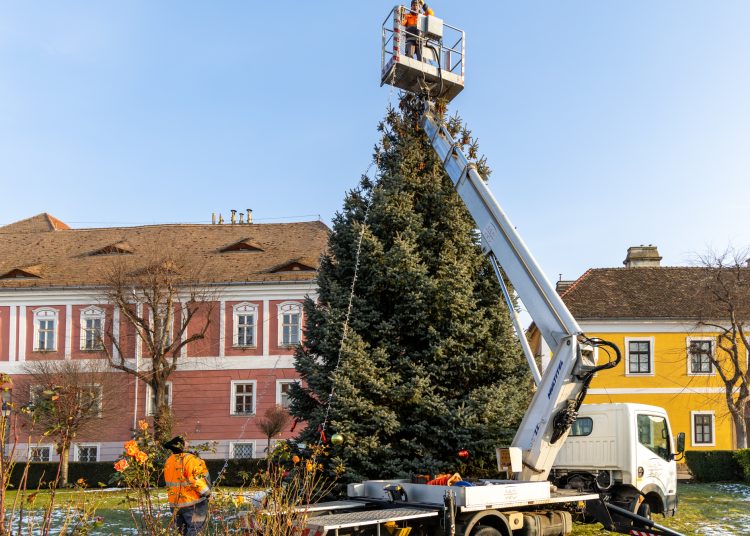 Nézegessen képeket a főtéri karácsonyfa díszítéséről! – galéria