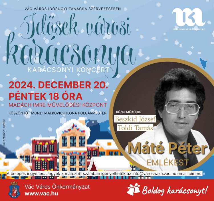 Idén is megrendezi a város az idősek karácsonyát