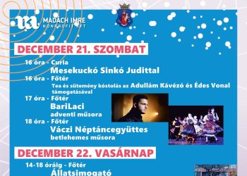 Az utolsó adventi hétvégén is számos program lesz Vácon