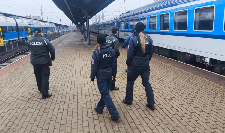 A szlovákokkal közösen ellenőrizték a nemzetközi vonatokat a váci rendőrök