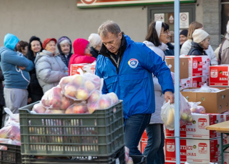 Vácon is féláron osztott gyümölcsöt a DK – galéria