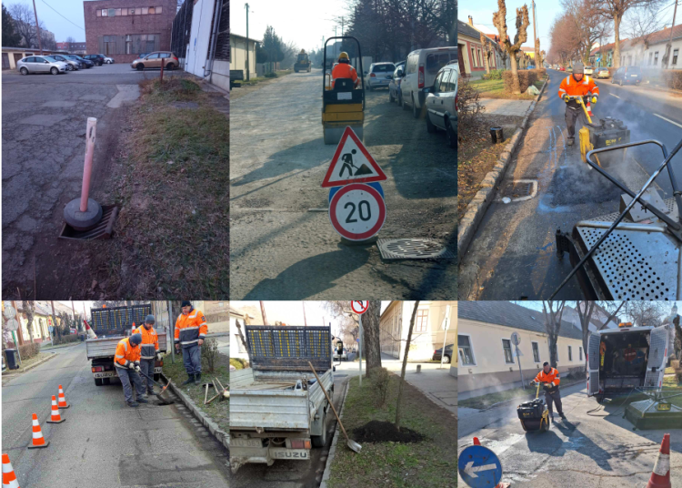 Kátyúzott, ágat darált és árkot tisztított a Városfejlesztő – képekkel