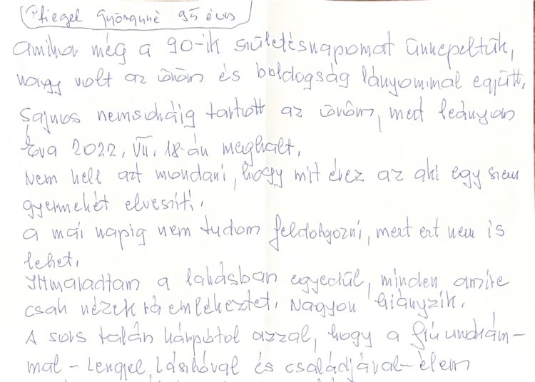 A 95 éves Éva nénit köszöntötte születésnapján az önkormányzat