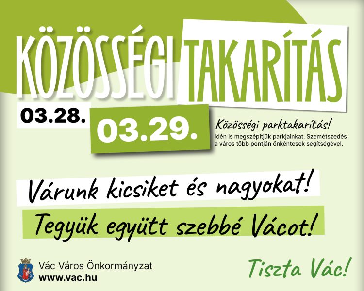 Közösségi takarítást szerveznek a város több pontjára