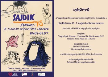 Meghívó a Sajdik Ferenc 95 – A magyar karikatúra mestere c. életmű kiállítás