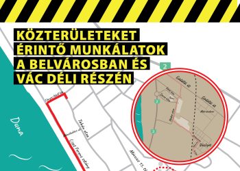 Közterületeket érintő elektromos kábelfektetési munkálatok a belvárosban és Vác déli részén