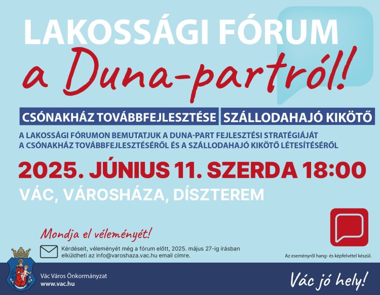 Lakossági fórum a Duna-partról