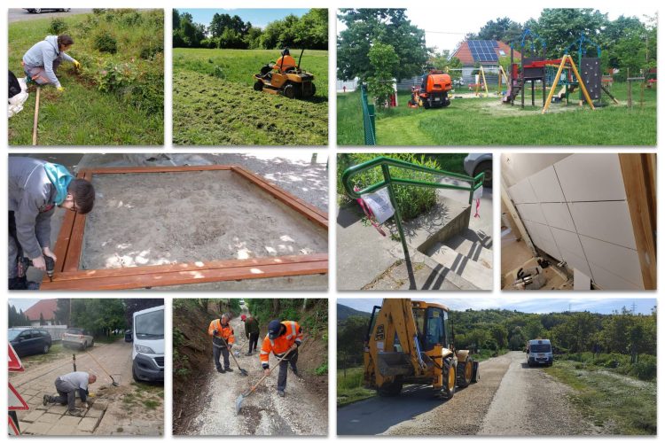 A Váci Városfejlesztő Kft. május 12- és 18-a között az alábbi munkákat végezte – fotókkal
