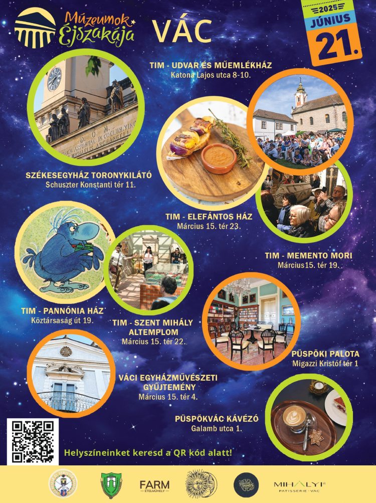 Múzeumok éjszakája Vácon – Egy karszalag, ezer élmény!