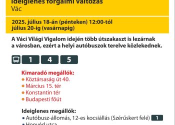 Figyelem! Ideiglenes forgalmirend változás a vigalom alatt