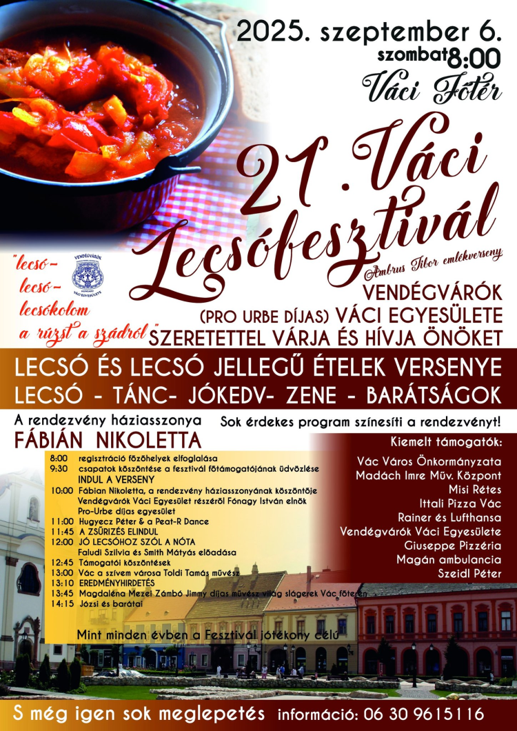Megnyílt a regisztrációs lehetőség a szeptemberi Váci Lecsófesztiválra – videóval