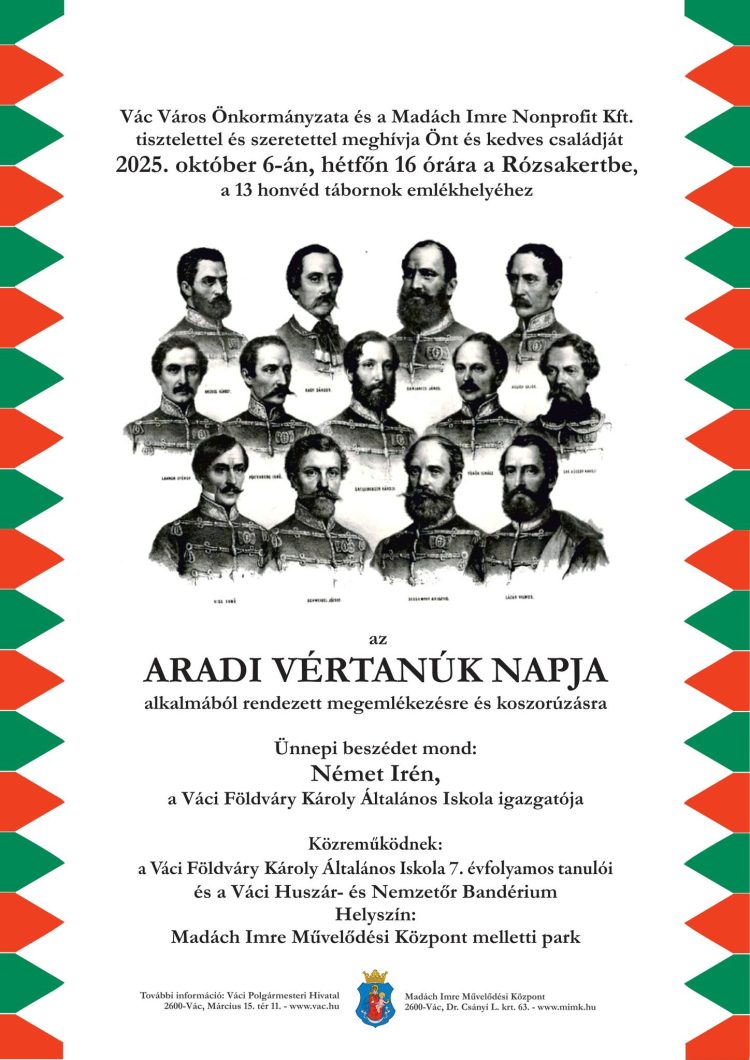 Megemlékezés az aradi vértanúkról