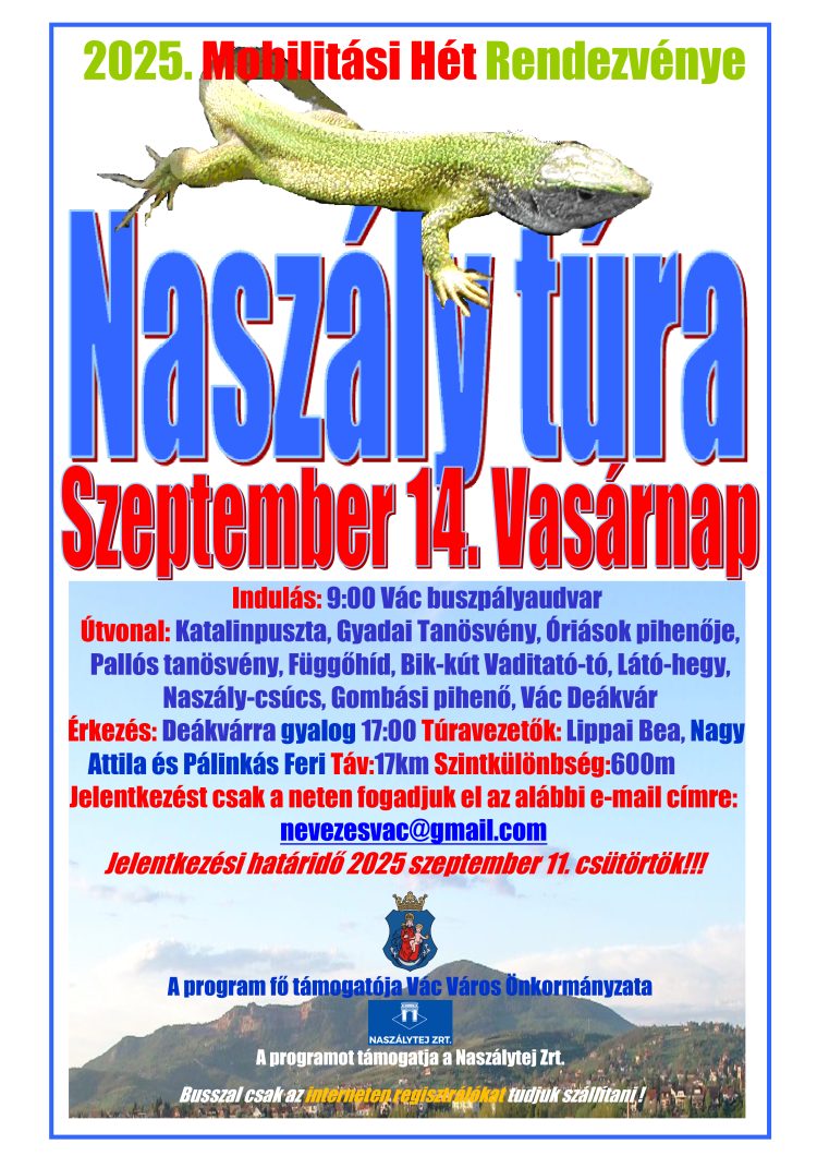 Naszály túra a Gyadai-réten át