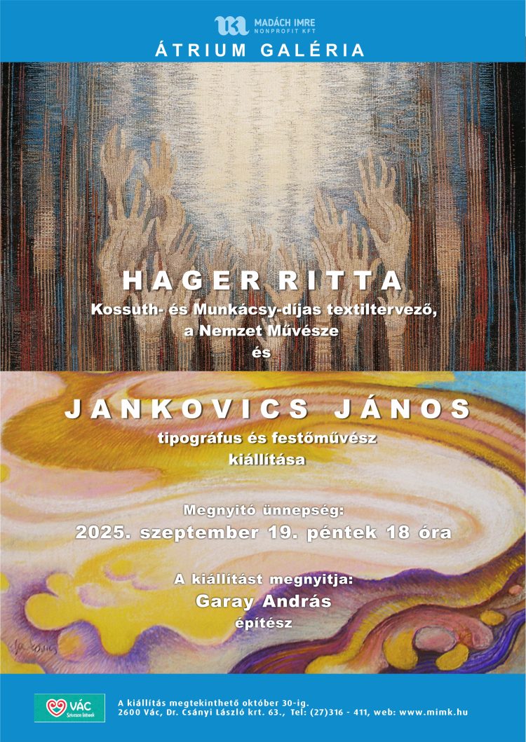 A KIÁLLÍTÁS MEGNYITÓJA SZEPTEMBER 19-ÉN ELMARAD. KÉSŐBBI IDŐPONTBAN KERÜL MEGRENDEZÉSRE. Új kiállítás a művelődési központban