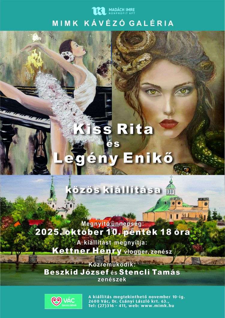 Kiss Rita és Legény Enikő közös kiállítása a MIMK Kávézó Galériában