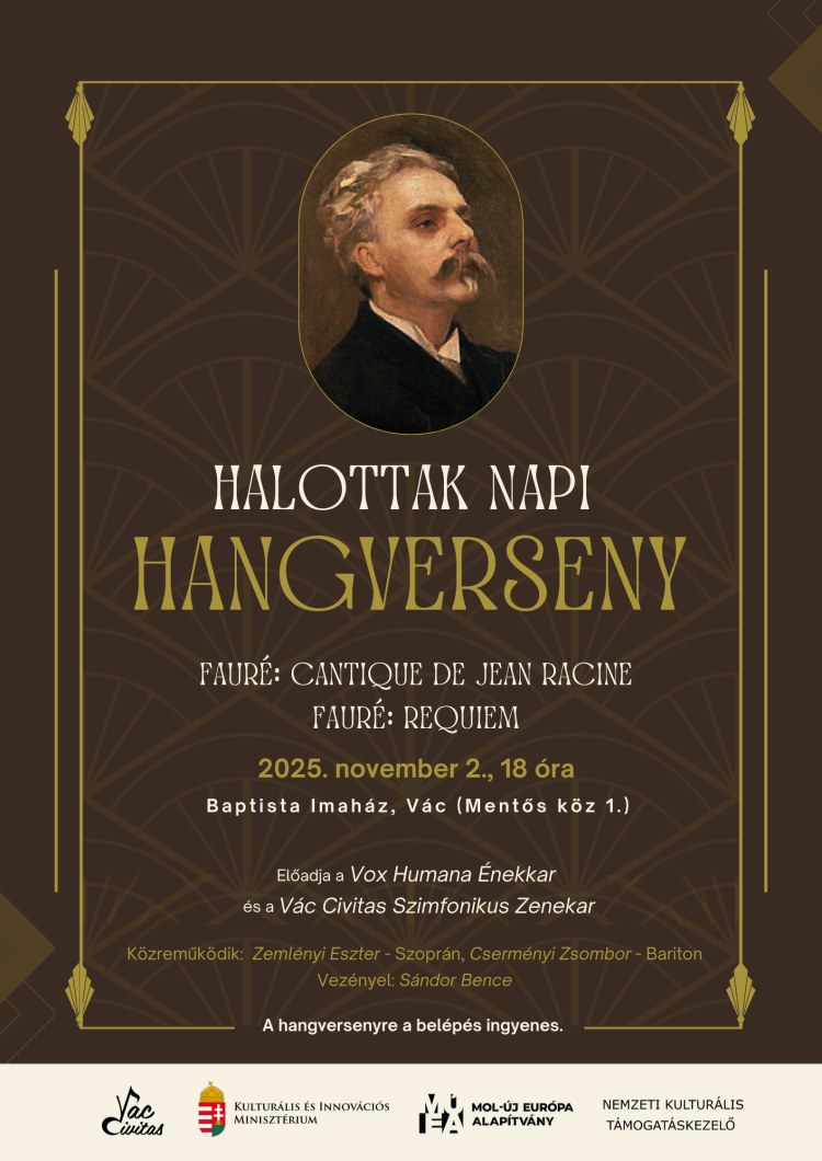 A Vox Humana Énekkar és a Vác Civitas Szimfonikus Zenekar közös halottak napi hangversenye