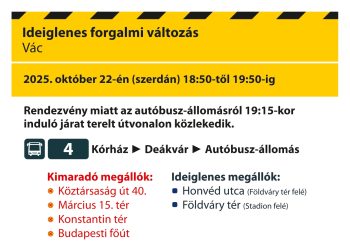 Buszközlekedési változások az október 23-i megemlékezés miatt