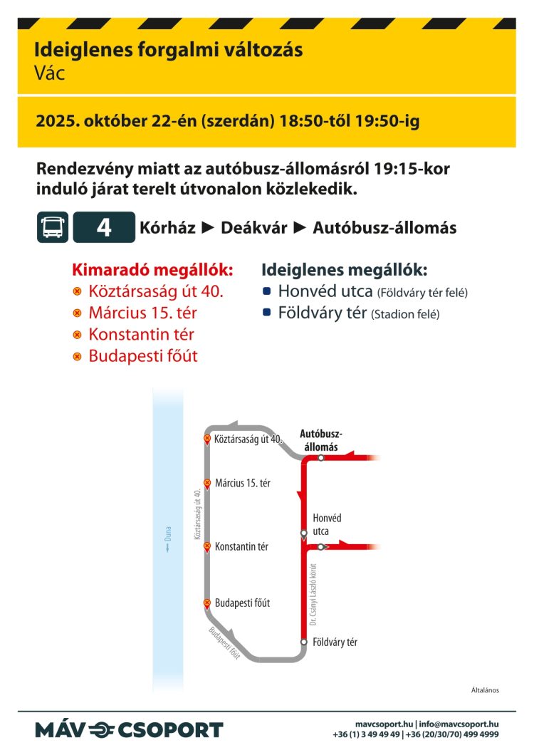 Buszközlekedési változások az október 23-i megemlékezés miatt