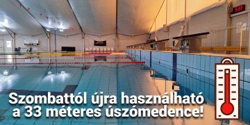 Szombat reggeltől ismét használható lesz a 33 méteres medence