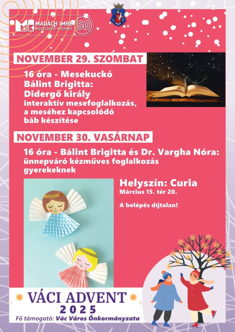 Gyerekprogramok advent első hétvégéjén