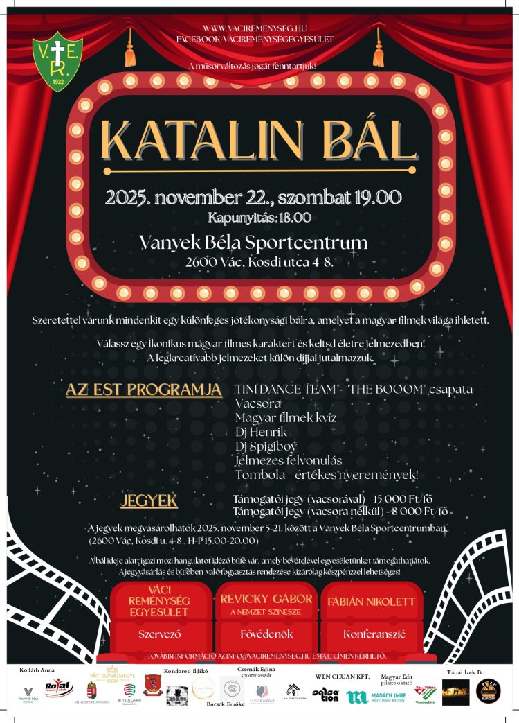 Katalin bál a Váci Reménység Egyesületnél