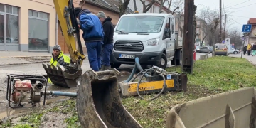 Munkavégzés a Galcsek utcában