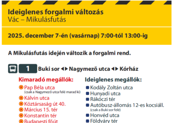 Módosul a buszmenetrend a Mikulásfutás idején