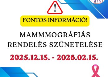 Átmenetileg szünetelnek a mammográfiás vizsgálatok a kórházban