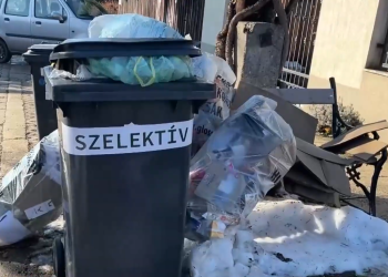 A hó elolvadt, a szelektív hulladék és a fenyőfa viszont több utcában a házak előtt maradt
