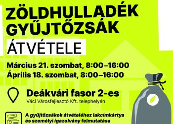 Március 21-én és április 18-án vehetők át a zöldhulladék gyűjtőzsákok