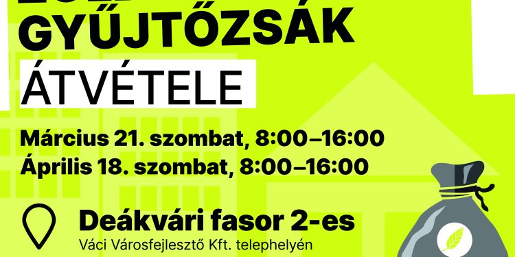 Március 21-én és április 18-án vehetők át a zöldhulladék gyűjtőzsákok