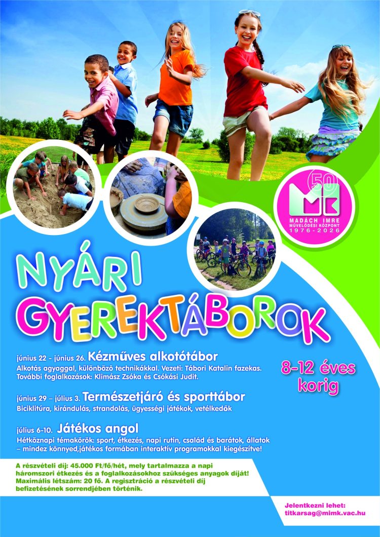 Nyári gyerektáborok a MIMK-ben