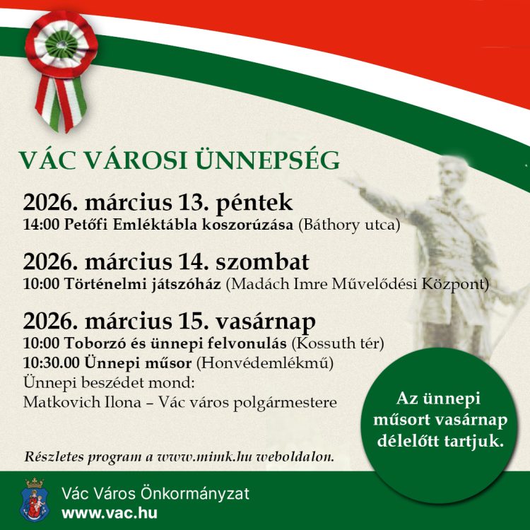 Városi ünnep az 1848-49. évi forradalom és szabadságharc emlékére