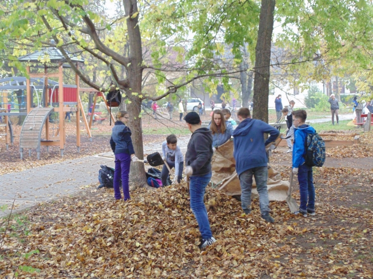 Diákok takarítottak a Rózsakertben és a KRESZ-parkban